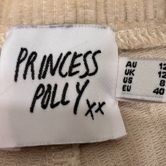 Princess Polly Uptown Corduroy Pant Beige Size 8 never worn - Picture 3 of 4